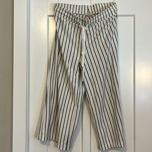 Comfortable pin stripe cotton coulottes / capris